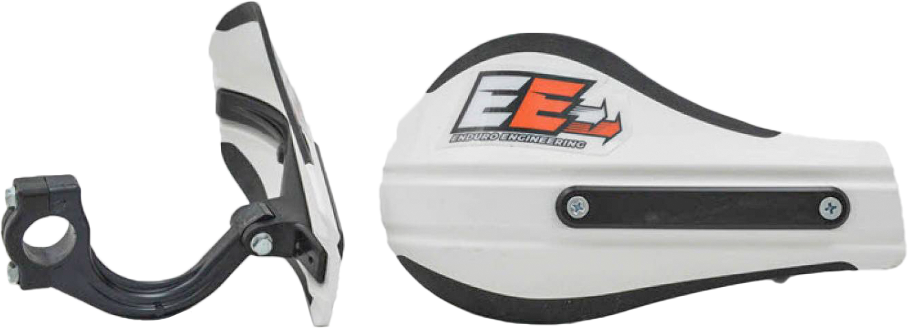 Enduro Composite Mnt Roost Deflectors White W/Mounting Hardware 53-220