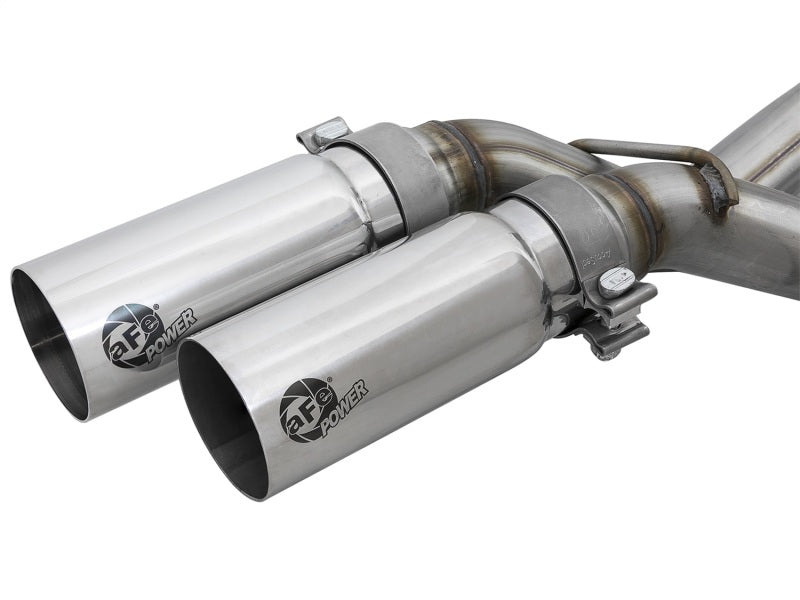 aFe Rebel Series 3in. to 2.5in. 409 SS C/B Exhaust 11-14 Ford F-150 V6-3.5L (tt) Polished Tip 49-43078-P