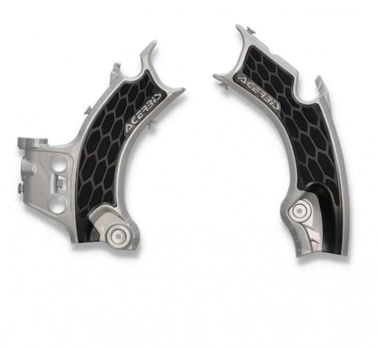 Acerbis X-Grip Frame Guards Hon Silver/Black 2911441015