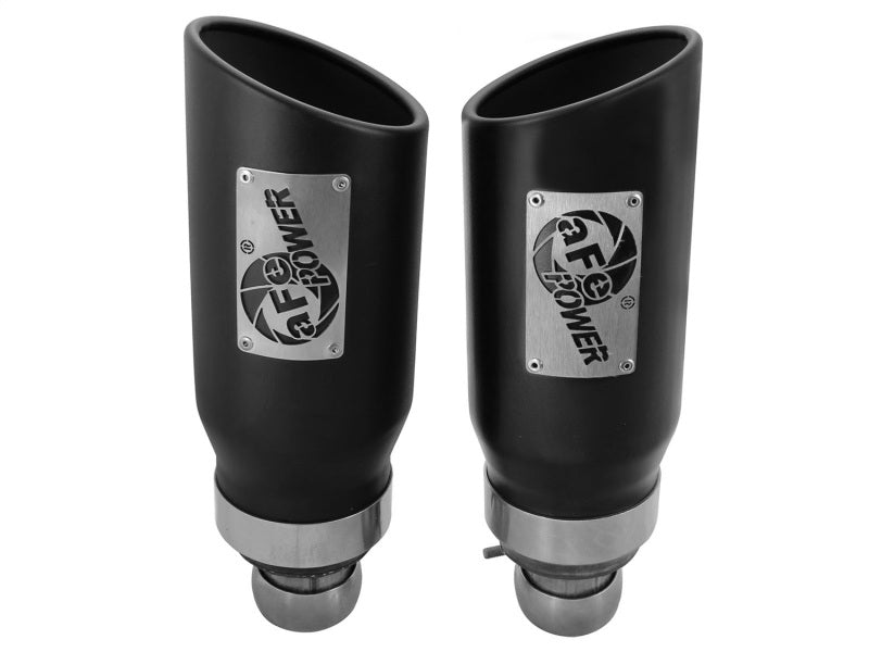 aFe Power 09-15 Compatible with Dodge Ram 3.0L/5.7L Black Exhaust Tip Upgrade 49C42046-B