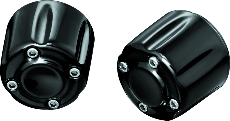Kuryakyn Motorcycle Handlebar Accessory: Hand Grip End Cap Weight, Gloss Black, 1 Pair 6339