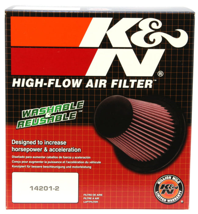 K&N Universal Clamp-On Air Filter: High Performance, Premium, Washable, Replacement Filter: Flange Diameter: 2.125 In, Filter Height: 5 In, Flange Length: 0.625 In, Shape: Oval Straight, Ru-2754 RU-2754