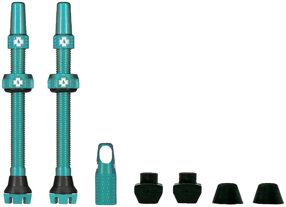 Muc-Off V2 Tubeless Valve Kit Turquoise, 44mm, Pair