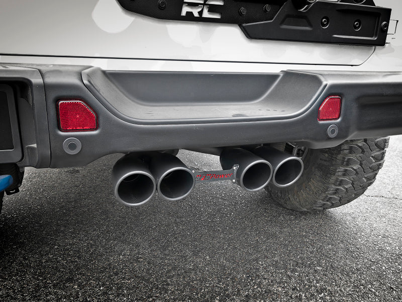 aFe Rebel Series 2.5in 304 SS Cat-Back Exhaust w/ Black Tip 18-20 compatible with Jeep Wrangler (JL) 49-38073-B