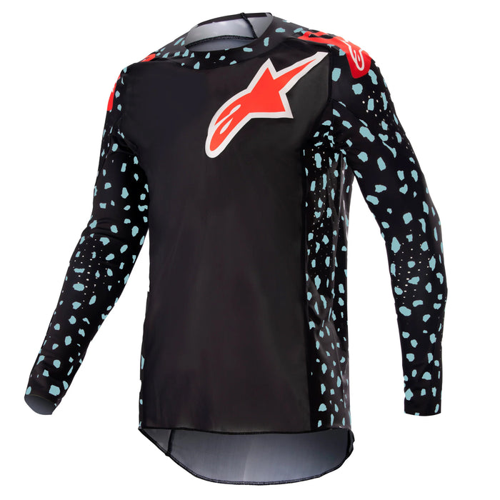 Alpinestars 2023 Supertech North Jersey (Black Neon Red, X-Large)