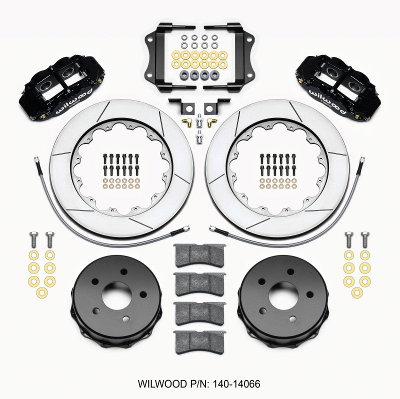 Wilwood Narrow Superlite 4R Rear Kit 14.00in 2007-up compatible with Jeep JK w/Lines 140-14066
