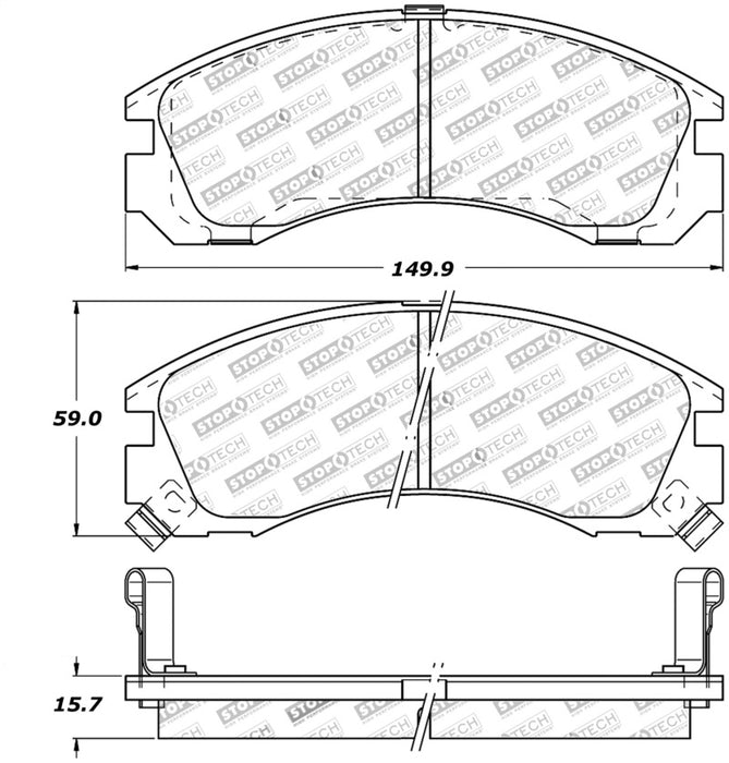 Stoptech St Street Brake Pads 308.053