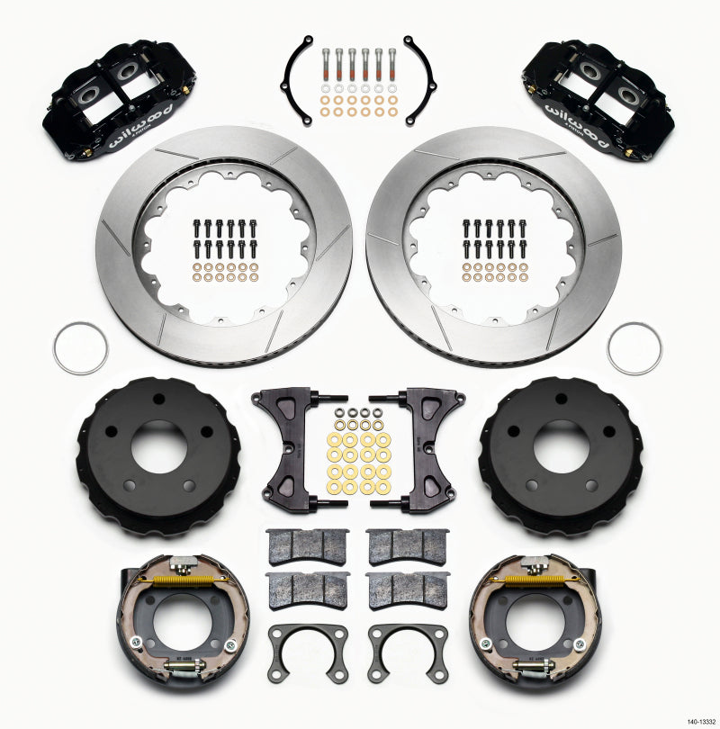 Wilwood Narrow Superlite 4R Rear P-Brk Kit 14.00in Small Ford 2.36in Off Bronco 5 x 5.50 140-13332