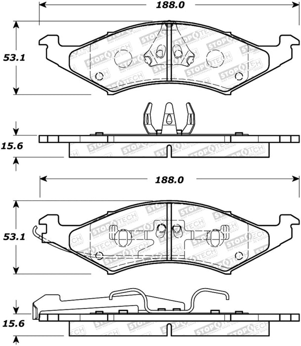 StopTech Street Brake Pads 308.0324