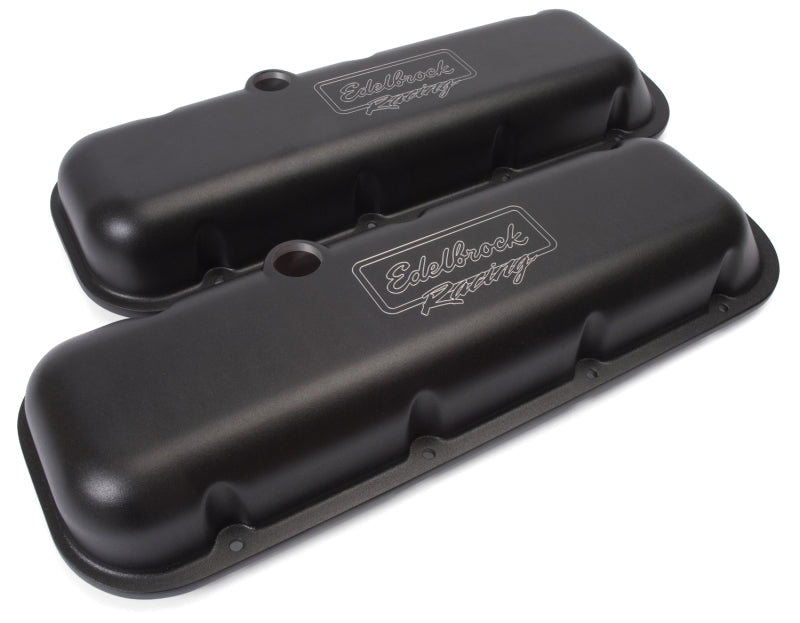 Edelbrock Valve Cover Victor Series Chevrolet 1965 and Later 396-502 V8 Low Black 41813