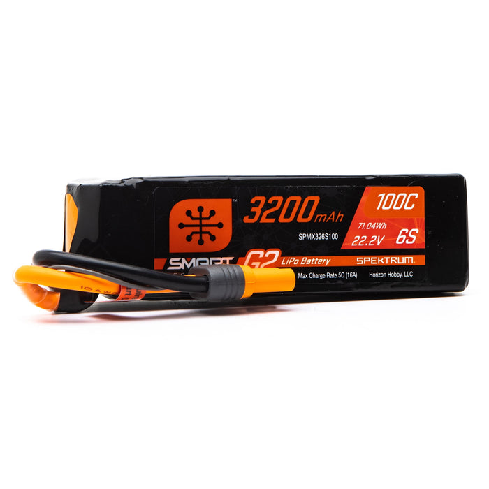 Spektrum SMART 3200mAh 6S 22.2V Smart G2 LiPo 100C IC5 SPMX326S100 Airplane Batteries