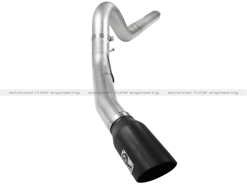 aFe Atlas 5in DPF-Back Aluminized Steel Exh Sys, Ford Diesel Trucks 08-10 V8-6.4L (td) Black tip 49-03054-B