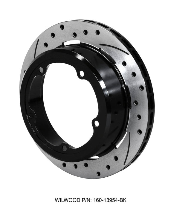 Wilwood Rotor-1.91in Offset-SRP-BLK-Drill-RH 11.00 x .810 5 x 5.75in Floater 160-13954-BK