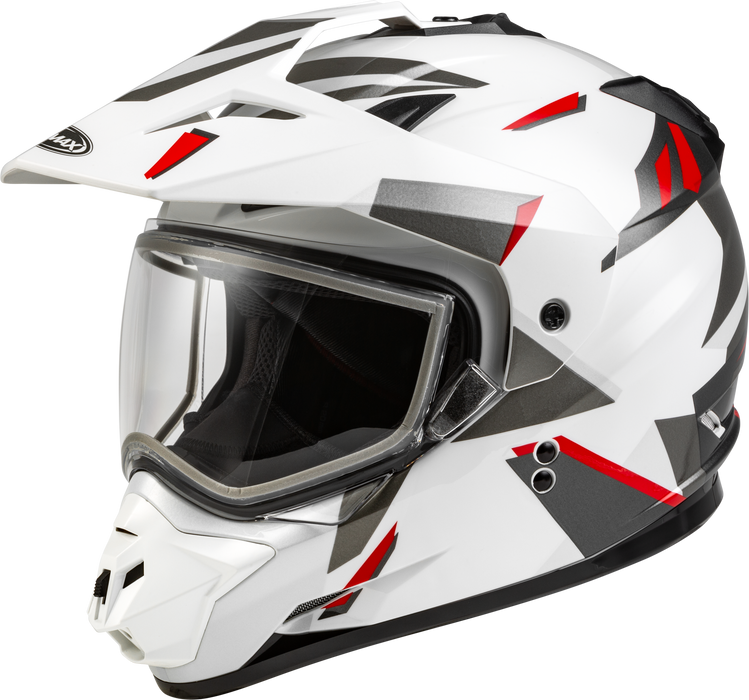 Gmax Gm-11S Ripcord Adventure Snow Helmet White/Grey/Red Lg A2114016