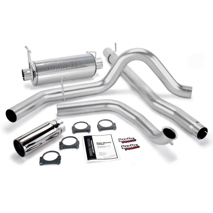 Banks Power 99 Ford 7.3L Truck Cat Monster Exhaust System SS Single Exhaust w/ Chrome Tip 48655