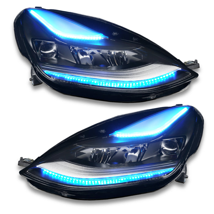 Oracle 2021+ Tesla Model 3 Dynamic ColorSHIFT Headlight DRL Upgrade Kit SEE WARRANTY 1473-332