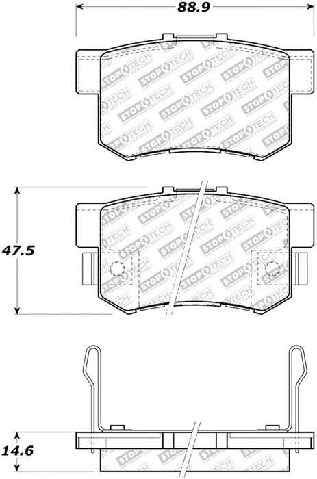 StopTech Street Select Brake Pads Rear 305.0536