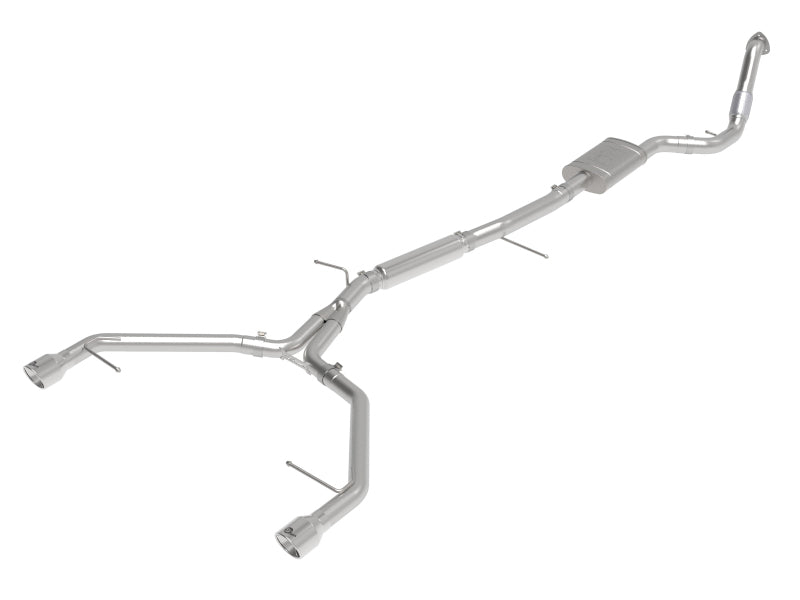 aFe 17-19 Audi A4 (B9) MACH Force-Xp 3in to 2.5in 304 SS Cat-Back Exhaust System-Dual Polished Tips 49-36420-P