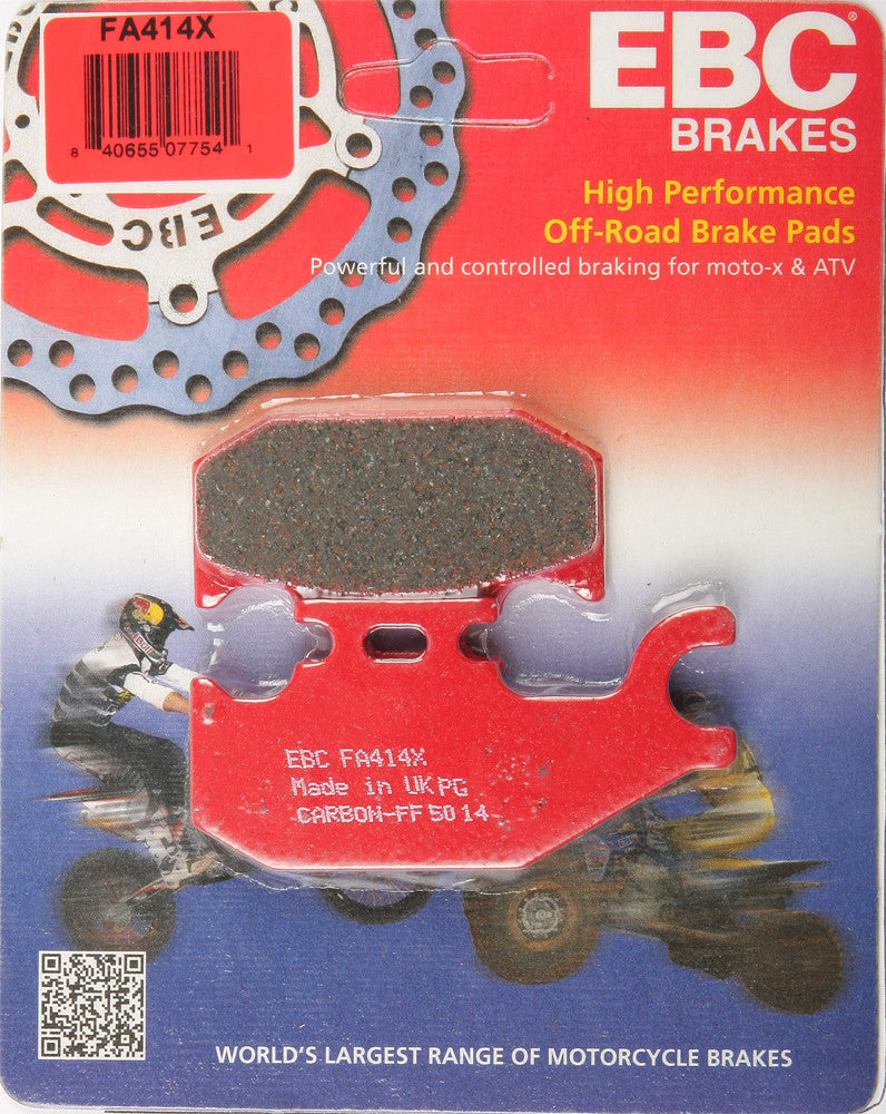 EBC Brakes X-Series Carbon Brake Pads Fits Suzuki LT-A400F King Quad Asi Automatic 4x4 2019 FA414X