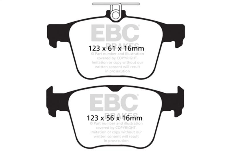 EBC 14-20 Fits Audi S3 2.0 Turbo Yellowstuff Rear Brake Pads DP42173R