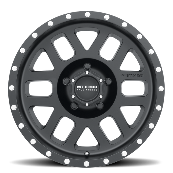 Method MR306 Mesh 17x8.5 0mm Offset 5x5 94mm CB Matte Black Wheel MR30678550500