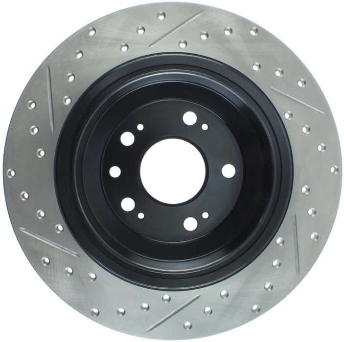 Stoptech Sport Drilled & Slotted Brake Rotor; Rear Left 127.40074L
