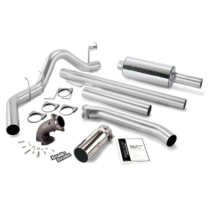 Banks Power 98-02 Compatible with Dodge 5.9L Ext Cab Monster Exh w/ Power Elbow SS Single Exh w/ Chrome Tip 48638