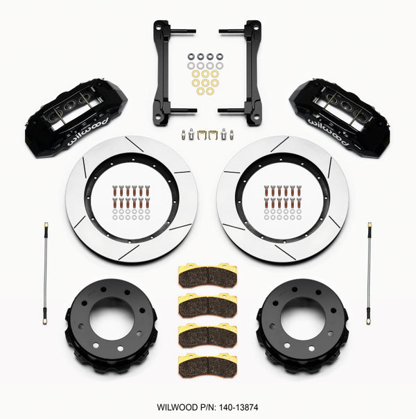 Wilwood TX6R Rear Kit 15.50in Black 2011-2015 GM Truck/SUV 2500 140-13874