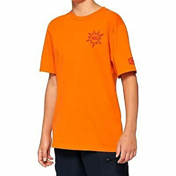 100% Big Boys' Smash Shirts,Small,Orange