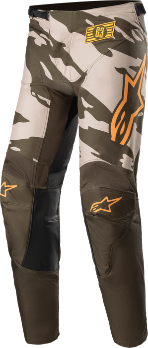 Alpinestars Youth Racer Tactical Pants Mltry/Sand Camo/Tange Sz 24 (3741222-6840-24)