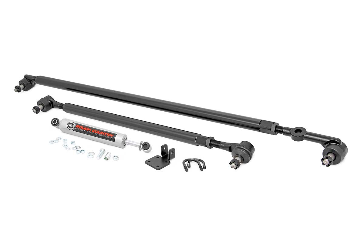 Rough Country Hd Steering Kit Stabilizer Combo Fits Jeep Cherokee Xj/Comanche Mj/Wrangler Tj 10613