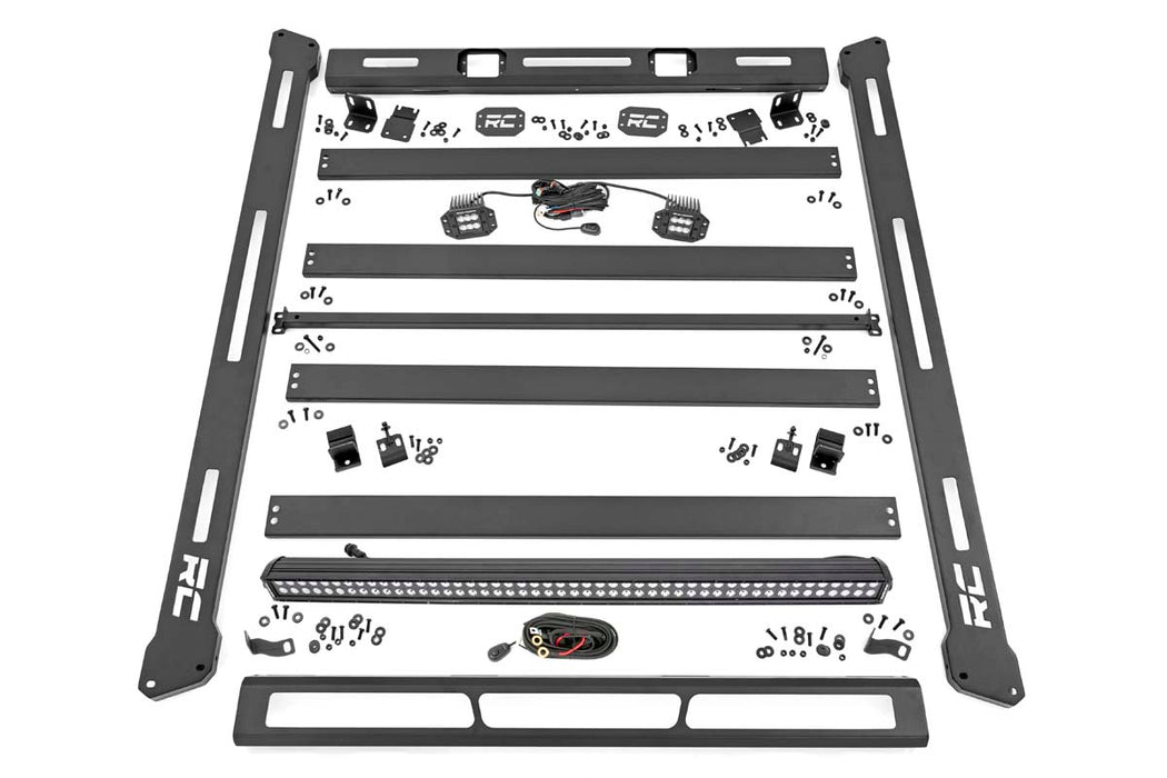 Rough Country Roof Rack Black Series Lights compatible with Jeep Wrangler Jl 4Wd (2018-2023) 10622