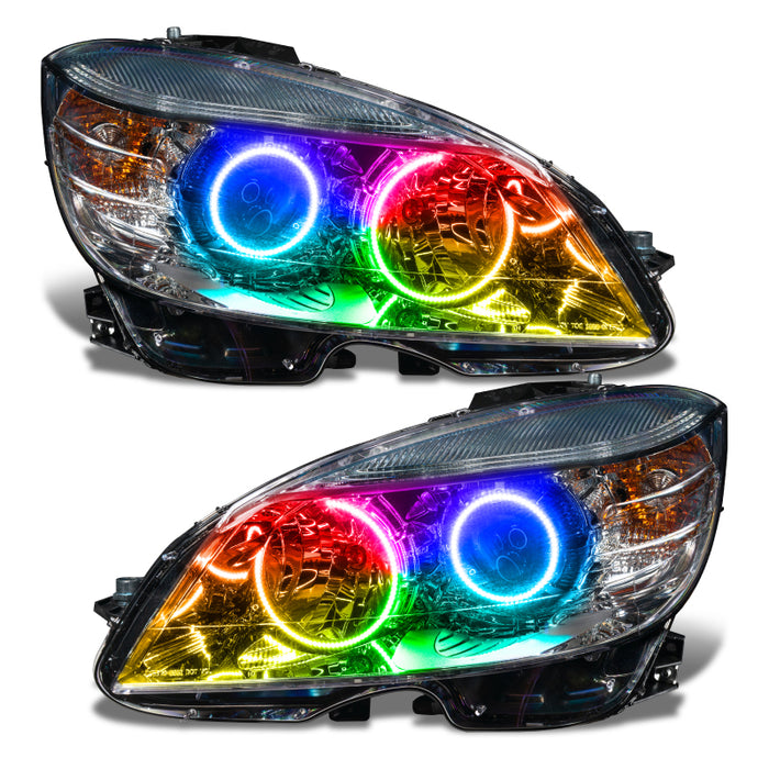 Oracle 08-11 Mercedes Benz C-Class Pre-Assembled Headlights Chrome Housing w/o Cntrl SEE WARRANTY 7115-334