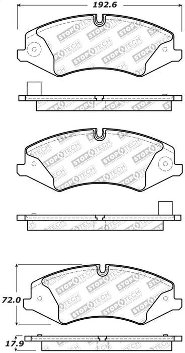 StopTech 10-17 Land Rover Range Rover Sport Street Select Front Brake Pads 305.1479