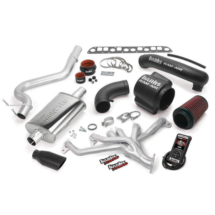 Banks Power 04-06 compatible with Jeep 4.0L Wrangler PowerPack System SS Single Exhaust w/ Black Tip 51335-B