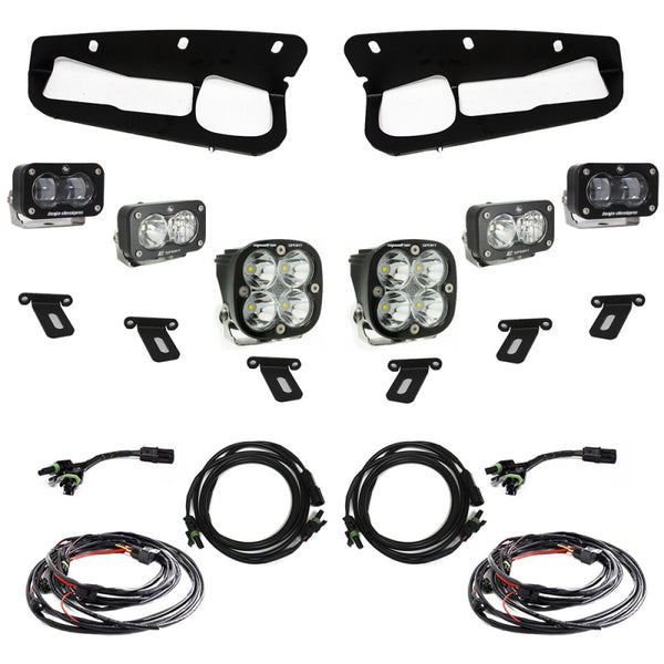 Baja Designs 21-22 Fits Ford Bronco W/Steel Bumper S2 SAE Sportsmen Fog Pocket Light Kit Clear 448174