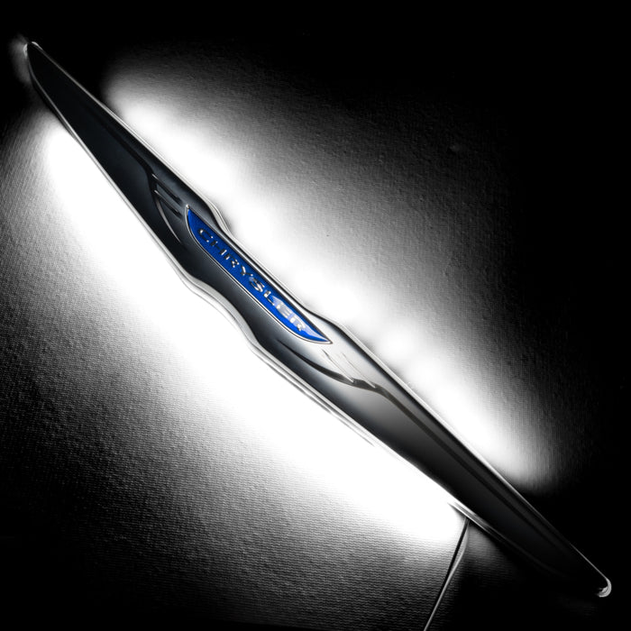 Oracle Chrysler Illuminated LED Sleek Wing White SEE WARRANTY 3019-001