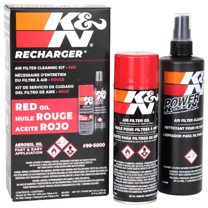 K&N Air Filter Cleaning Kit: Aerosol Filter Cleaner And Oil Kit; Restores Engine