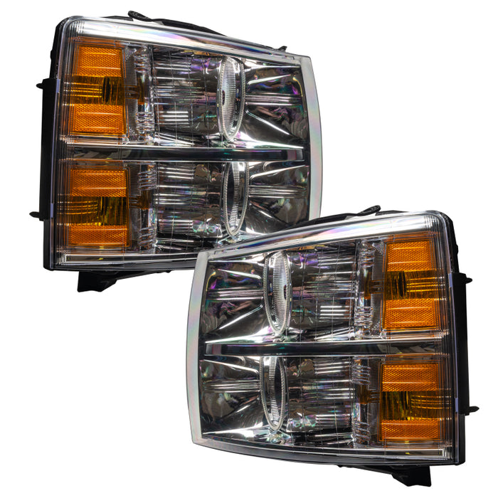 Oracle Lighting 07-13 Chevrolet Silverado Pre-Assembled LED Halo Headlights Green SEE WARRANTY 7007-004