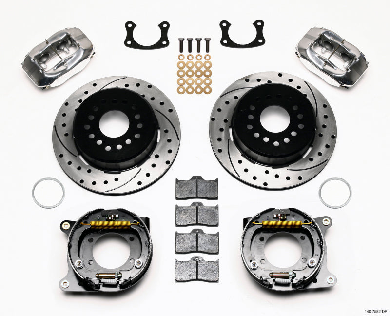 Wilwood Forged Dynalite P/S P-B Kit Drilled Polished New Big Ford 2.36in Offset 140-7582-DP