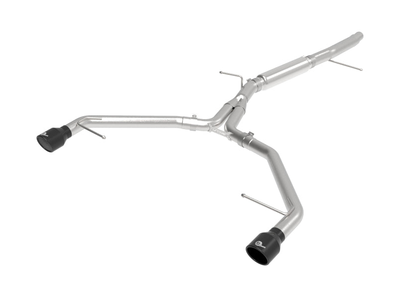 aFe 17-19 Audi A4 (L4-2.0L) MACH Force-Xp Stainless Steel Axle-Back Exhaust System Black Tip 49-36419-B