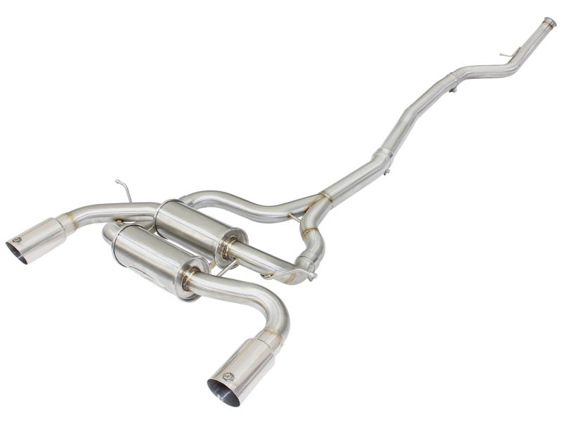 aFe MACHForce XP SS-304 Polish Tip 2.5in Dia Cat Back Exhaust 12-14 BMW 335i (F30) 3.0L (t) 49-36326-P