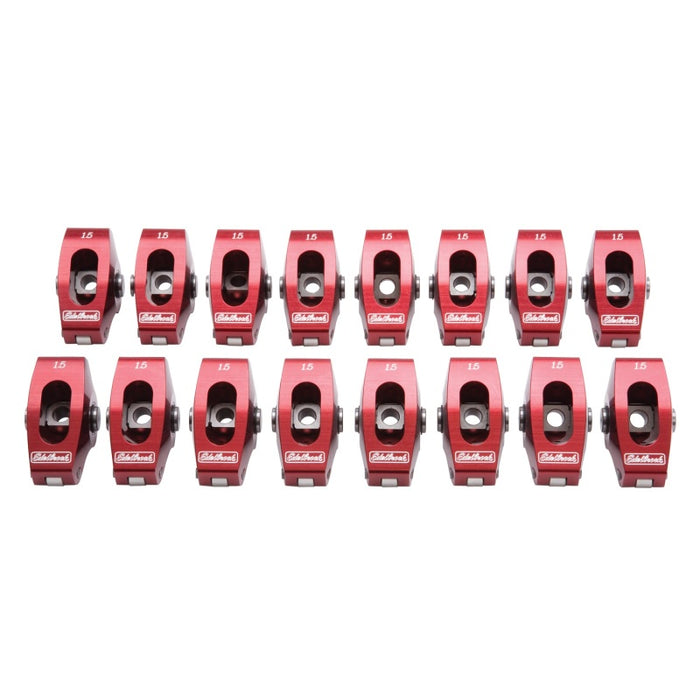 Edelbrock Roller Rocker Arm Wide Body SBC 1 5 1 (Set of 16) 77760