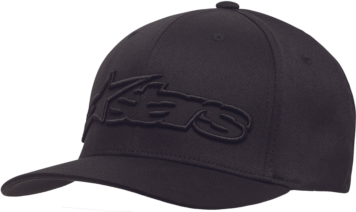 Alpinestars mens Blaze Flexfit Hat Baseball Cap, Black/Black, Small-Medium US