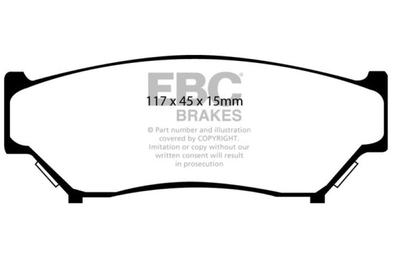 EBC 99-03 Chevrolet Tracker 2.0 Ultimax2 Front Brake Pads UD807