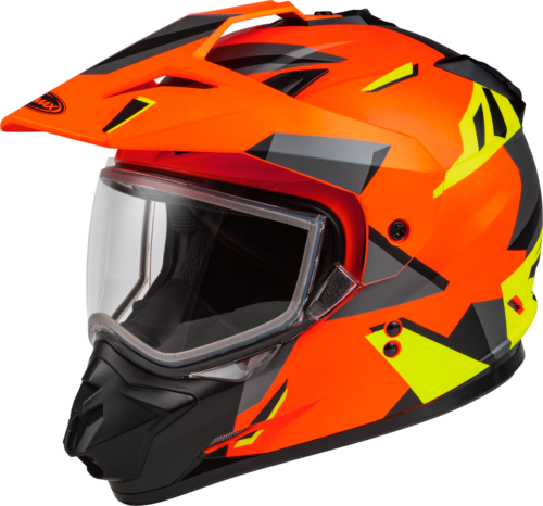 Gmax Gm-11S Ripcord Adventure Snow Helmet Matt Neon Org/Hi-Vis Lg A2114146