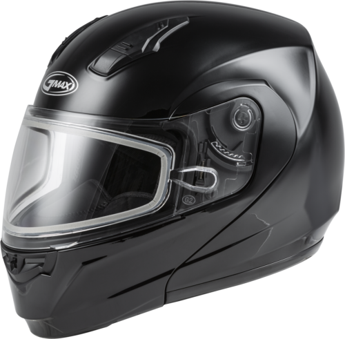 Gmax Md-04 Solid 2X-Large Black Modular Snow Helmet W Double Lens Shield M2040028