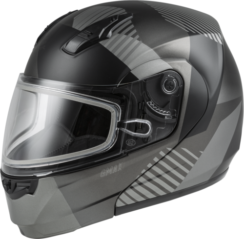 Gmax Helmet Md-04S Reserve Small Matte Dark Silver/Black Modular Snow Helmet W Double M2043574