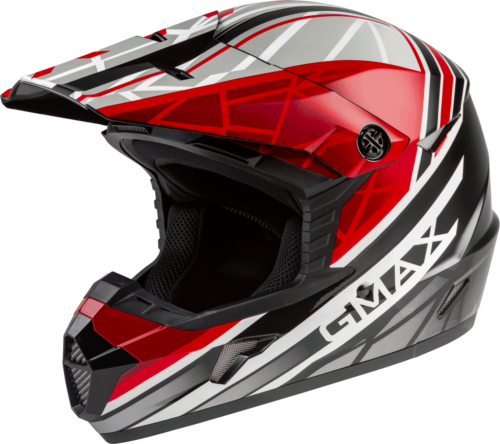 Gmax Mx-46 Off-Road Mega Helmet Black/Red/White Lg D3461026