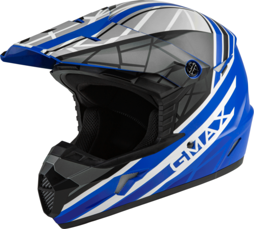 Gmax Youth Mx-46Y Off-Road Mega Helmet Matte Blue/Blk/White Ym D3462621